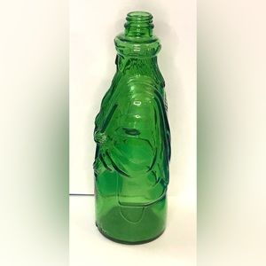 Vintage Anchor Hocking Green Glass Poland Springs "Moses" R-61 Bottle.